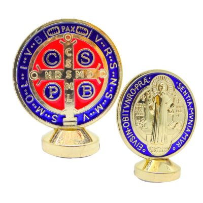 Imagem Medalha Metal São Bento com Adesivo – 9333