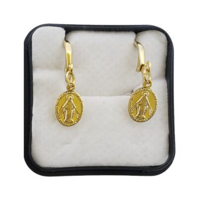 Brincos Folheado Argolinha Medalha de São Bento – 13883