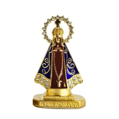 Enfeite Mini Aparecida Marrom com Coroa e adesivo – 13450