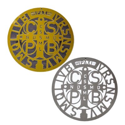 Mandala Espelhada de Parede Medalha São Bento M 30×30 cm -14303