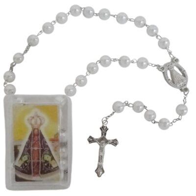 Terço Pérola 8mm com Caixa – 7699