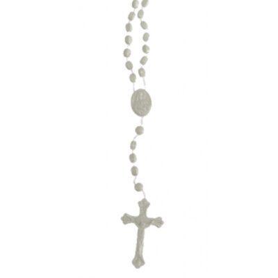 Kit c/12 Terço Acrílico Branco – 6530