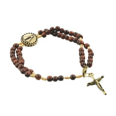 Pulseira Terço Madeira Nossa Senhora Aparecida – 23,5 cm – 10815