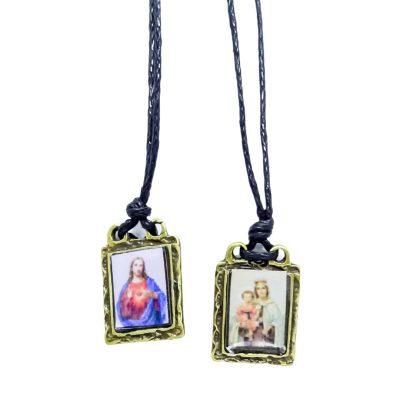 Escapulário Cordão Encerrado e Ouro Velho – 37 cm – 9571