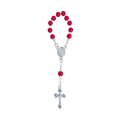 Dezena Pérola Vermelha com Entremeio Nossa Senhora das Graças 9,5 cm – 9295