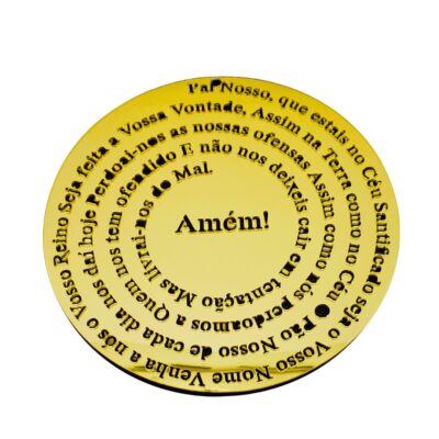 Mandala Espelhada de Parede e Mesa Pai Nosso16x16 cm – 14306