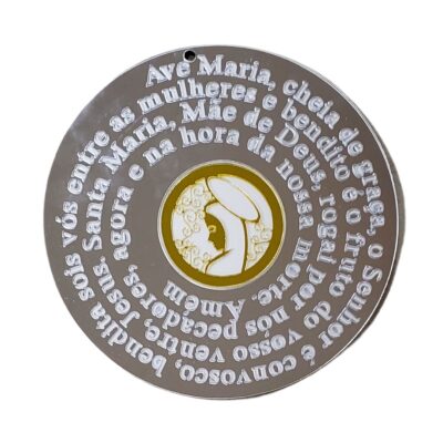 Mandala Espelhada de Parede e Mesa Ave Maria 16×16 cm – 14305