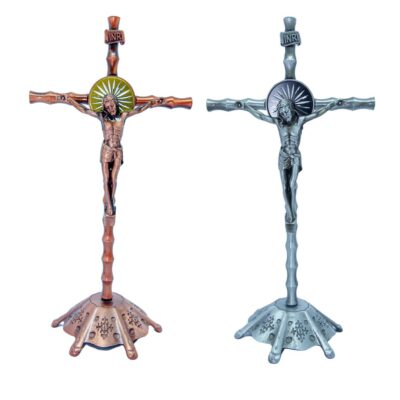 Crucifixo Metal de Mesa 20 cm – 14000