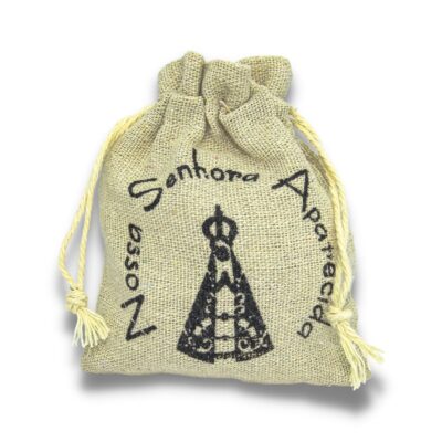 Saquinho Algodão Cru Nossa Senhora Aparecida 11,5 x 9,5 cm -12479